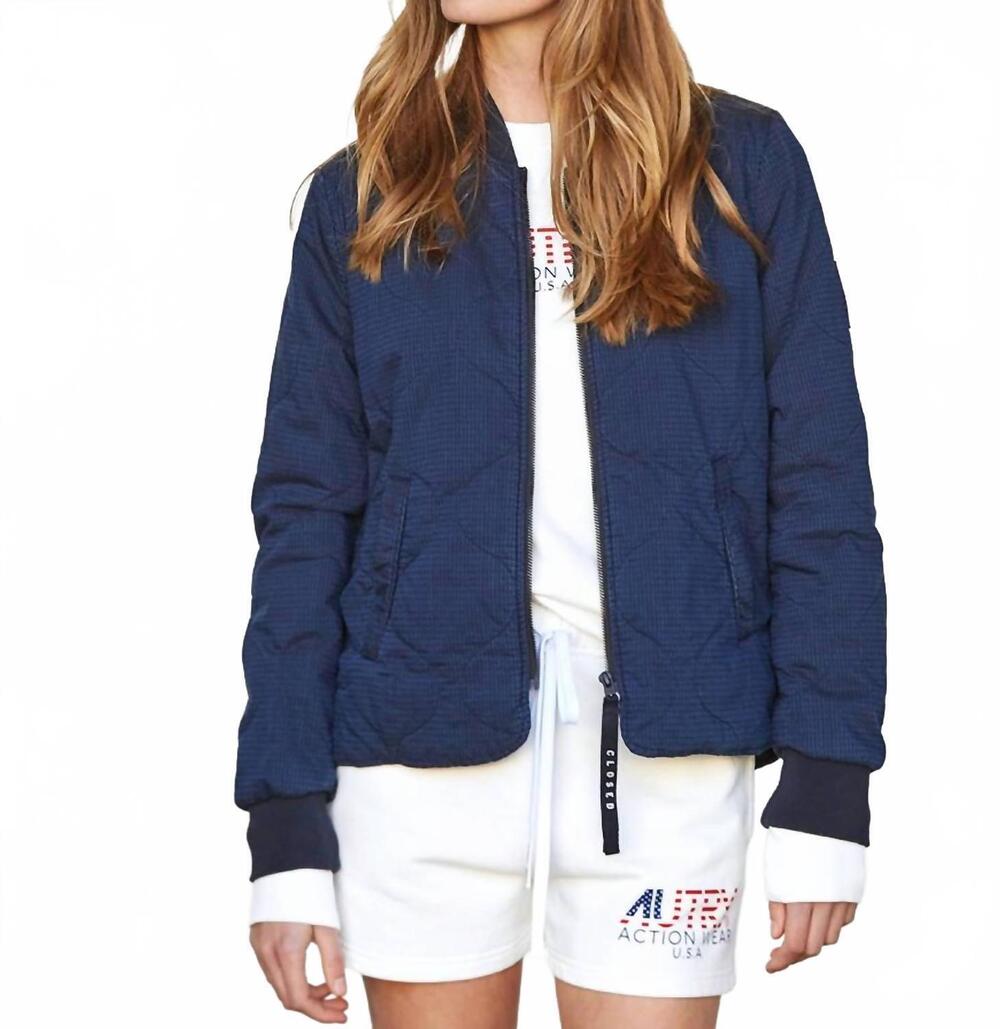 NEW CLOSED short quilted blouson jacket in dark night